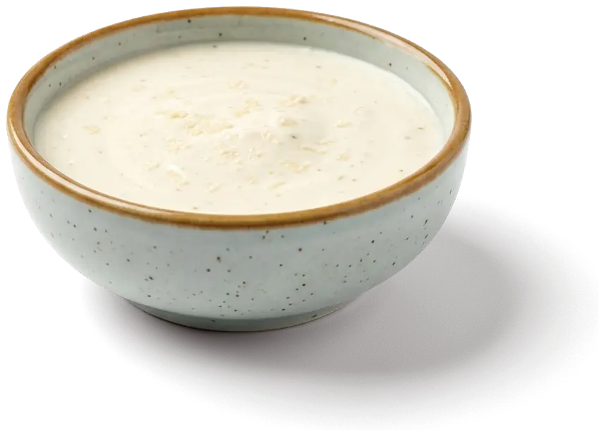 Caesar Dressing im Dip-Schälchen