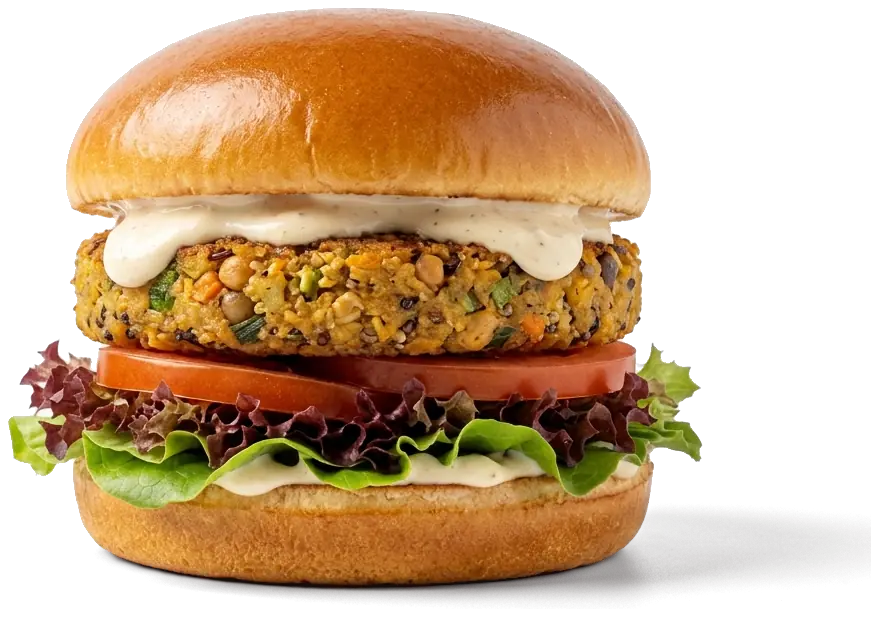 Veggie Burger mit vegetarischem Patty