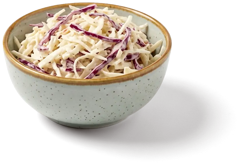 Krautsalat aus Weiß- und Rotkohl im Schälchen