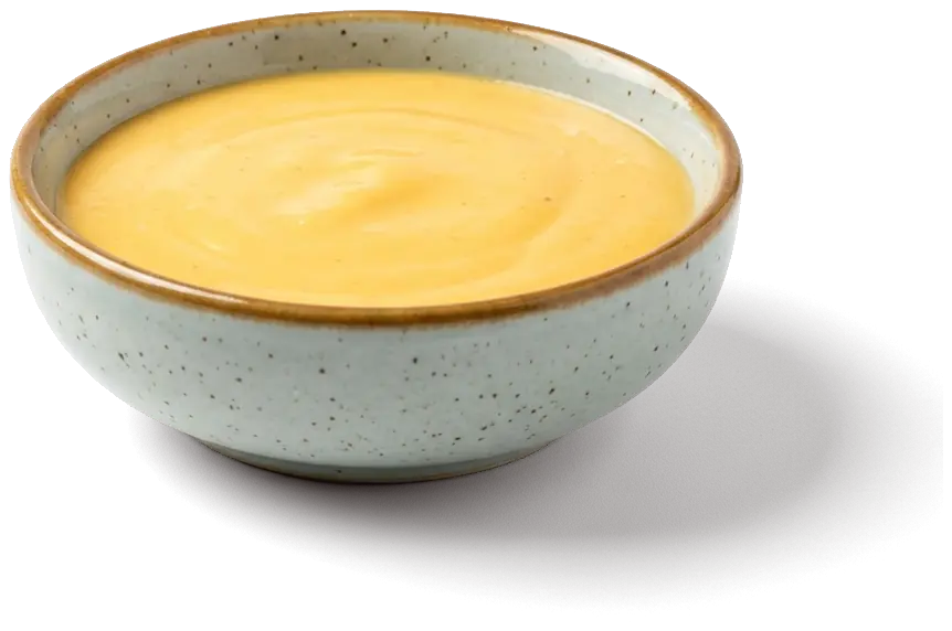 Cheddarsauce im Dip-Schälchen