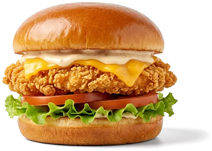 Chicken Burger mit hausgemachter Sauce