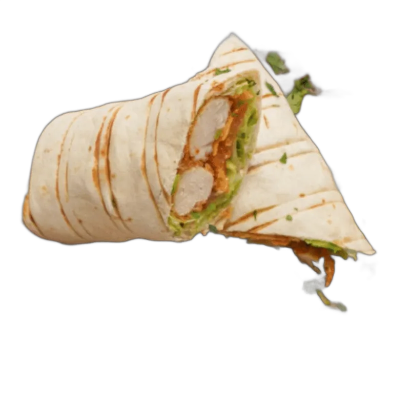 Chicken Wrap Chickago-Boys, aufgeschnitten