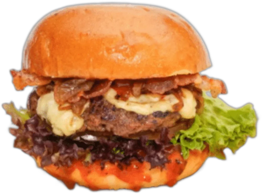 Steakhouse Burger mit Pepper-Jack-Käse und Bacon